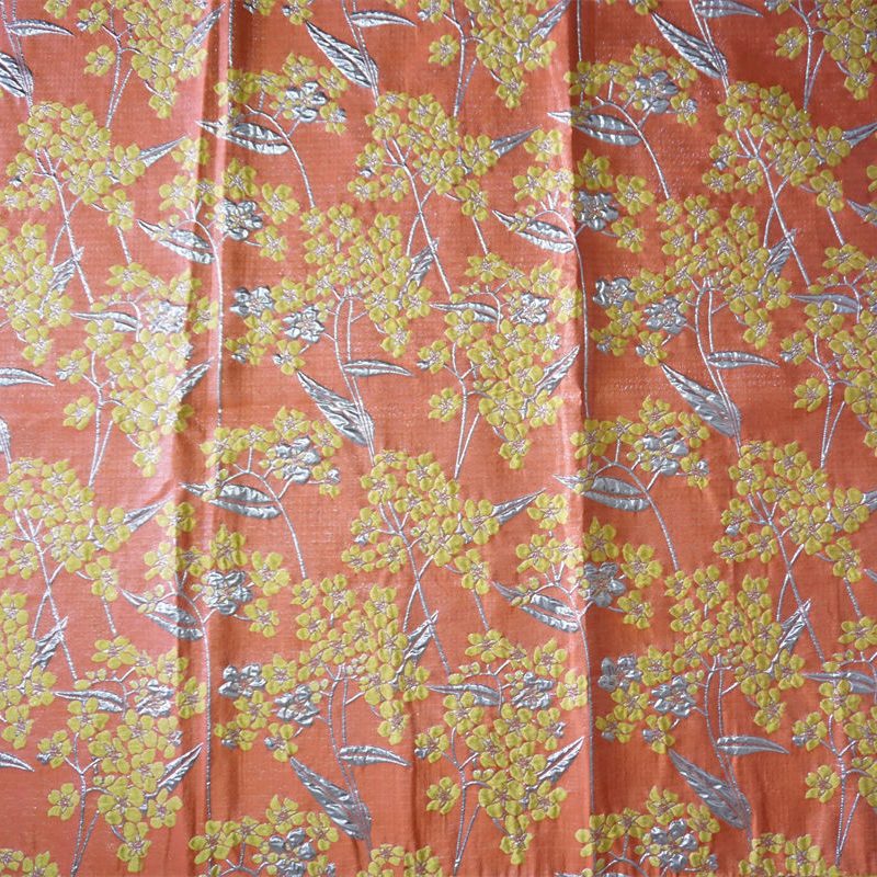 New Yarn-Dyed Foaming Orange Story Flower Jacquard Fabric Lolita Women's Dress Dress Bag Clothing