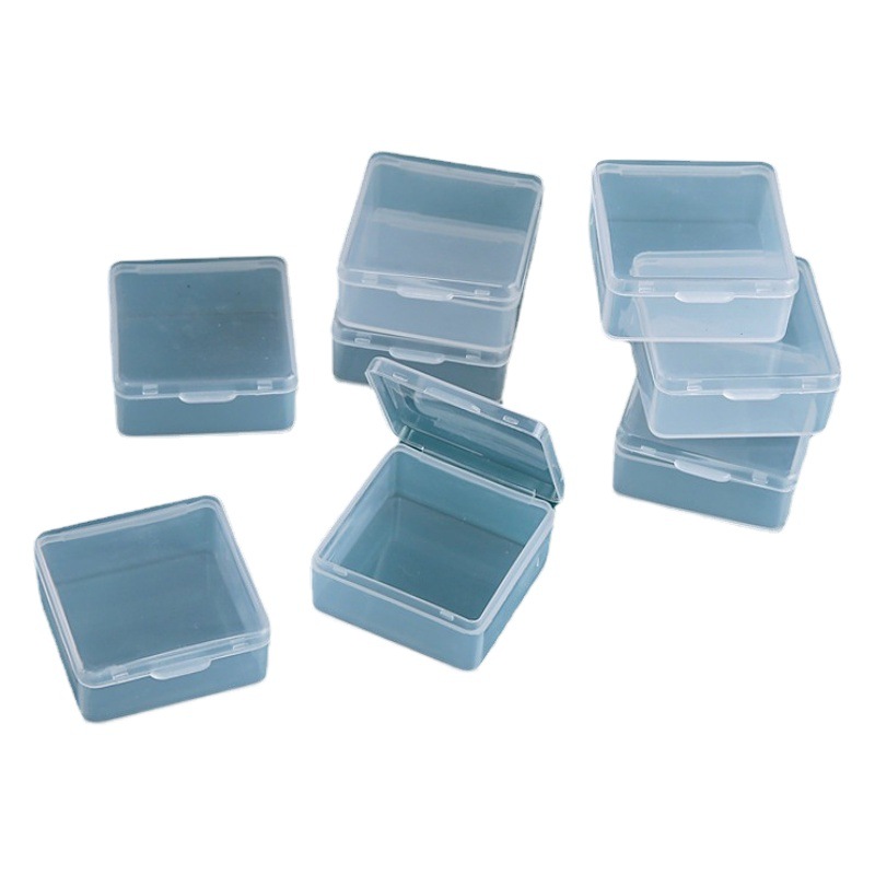 Square parts accessories storage box transparent plastic box earphone box PP material jewelry packaging box spot