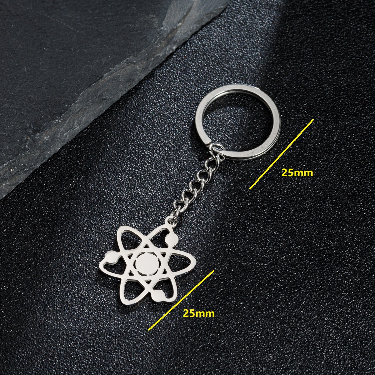 Picture of Japanese and Korean stainless steel metal keychain ins devil love bicycle stethoscope pendant schoolbag pendant in stock