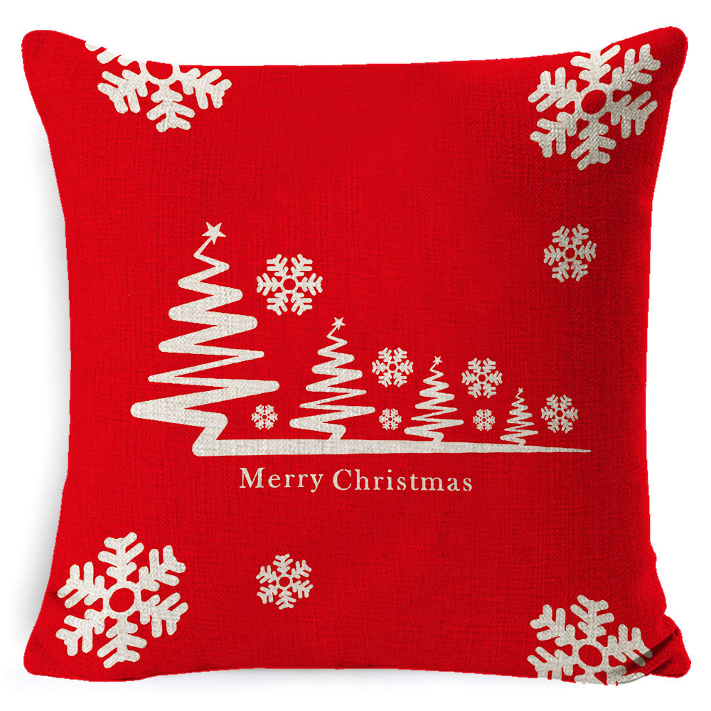 Picture of Christmas Pillow Case Linen Super Soft Peach Leather Printed New Amazon Household Products Cushion Pillow Case Custom