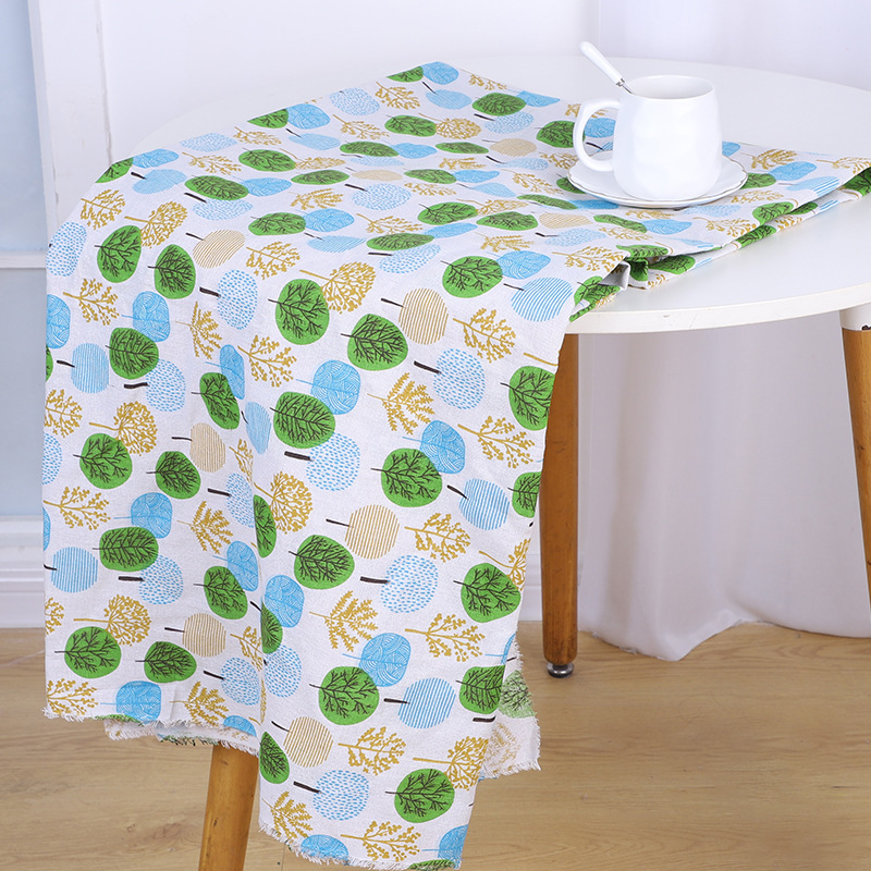 Picture of Wholesale apple tree linen fabric fashion cotton clothing lining sofa printed tablecloth curtain pillow fabric