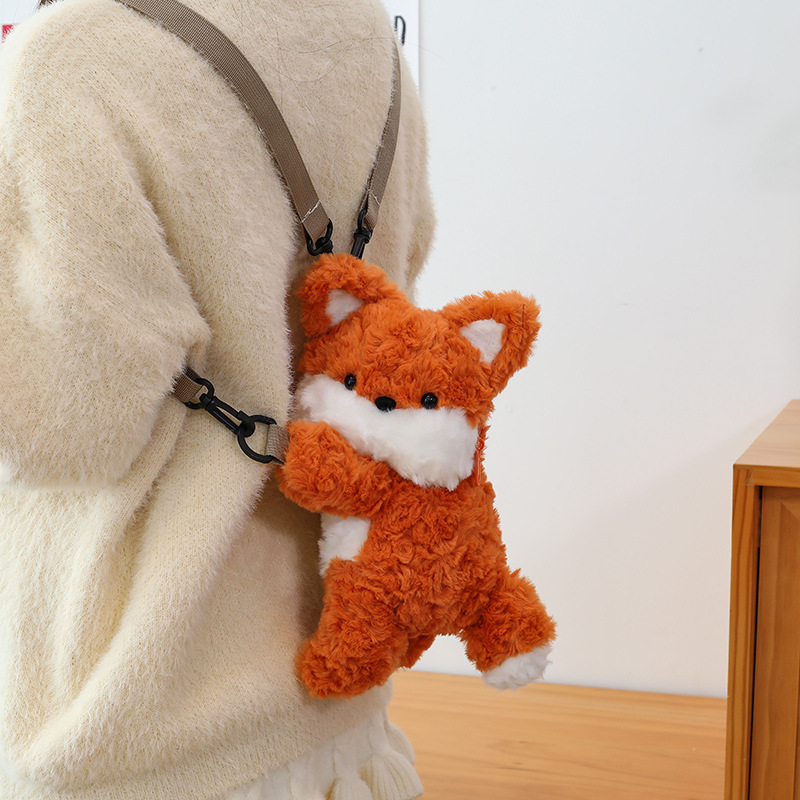Picture of Cross-border new style fox backpack female girl diagonal plush backpack small fox doll gift wholesale