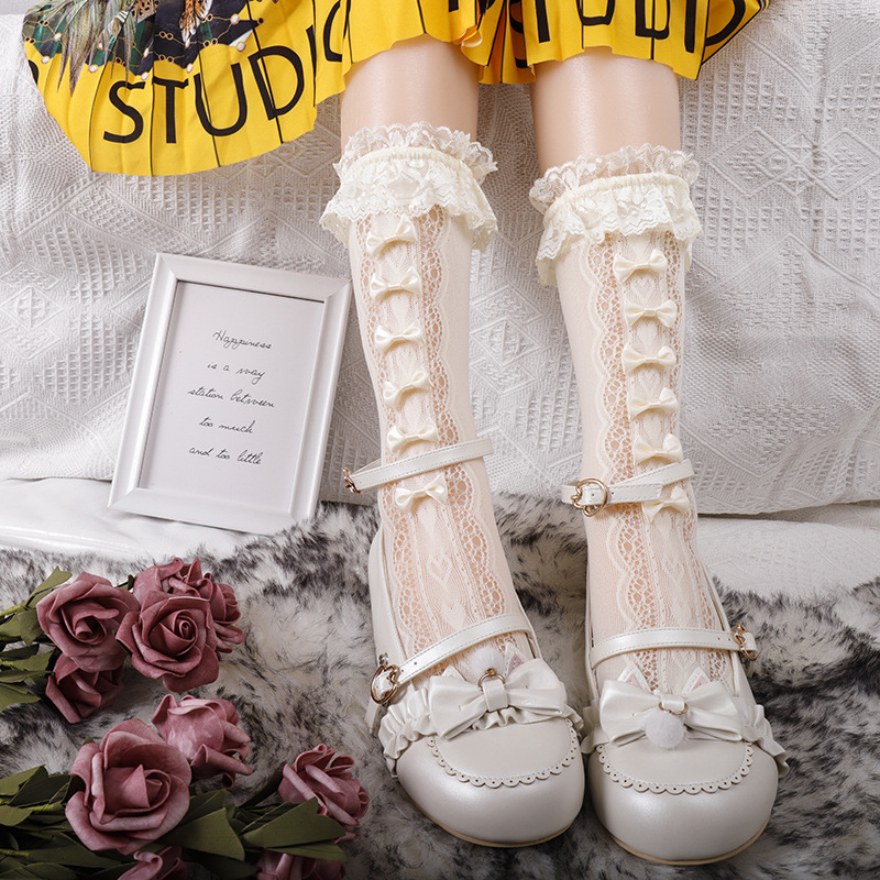 Picture of Japanese JK Uniform Socks Lace Middle Cuff Socks LOLITA LOLITA COSPLAY Secondary Socks