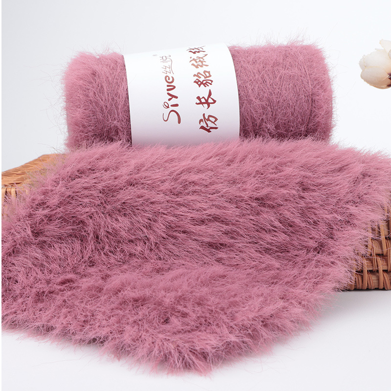 Siyue Imitation Mink Wool Scarf Handmade Knitted DIY Sweater Coat Hat Soft Not to Tie Hands