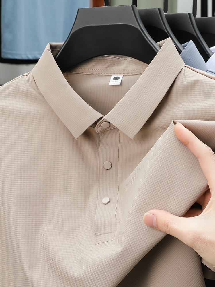2025 Sportswear Moisture-Wicking Polo Summer Short-Sleeved Loose Business Lapel Cultural Shirt with Custom Printed Logo