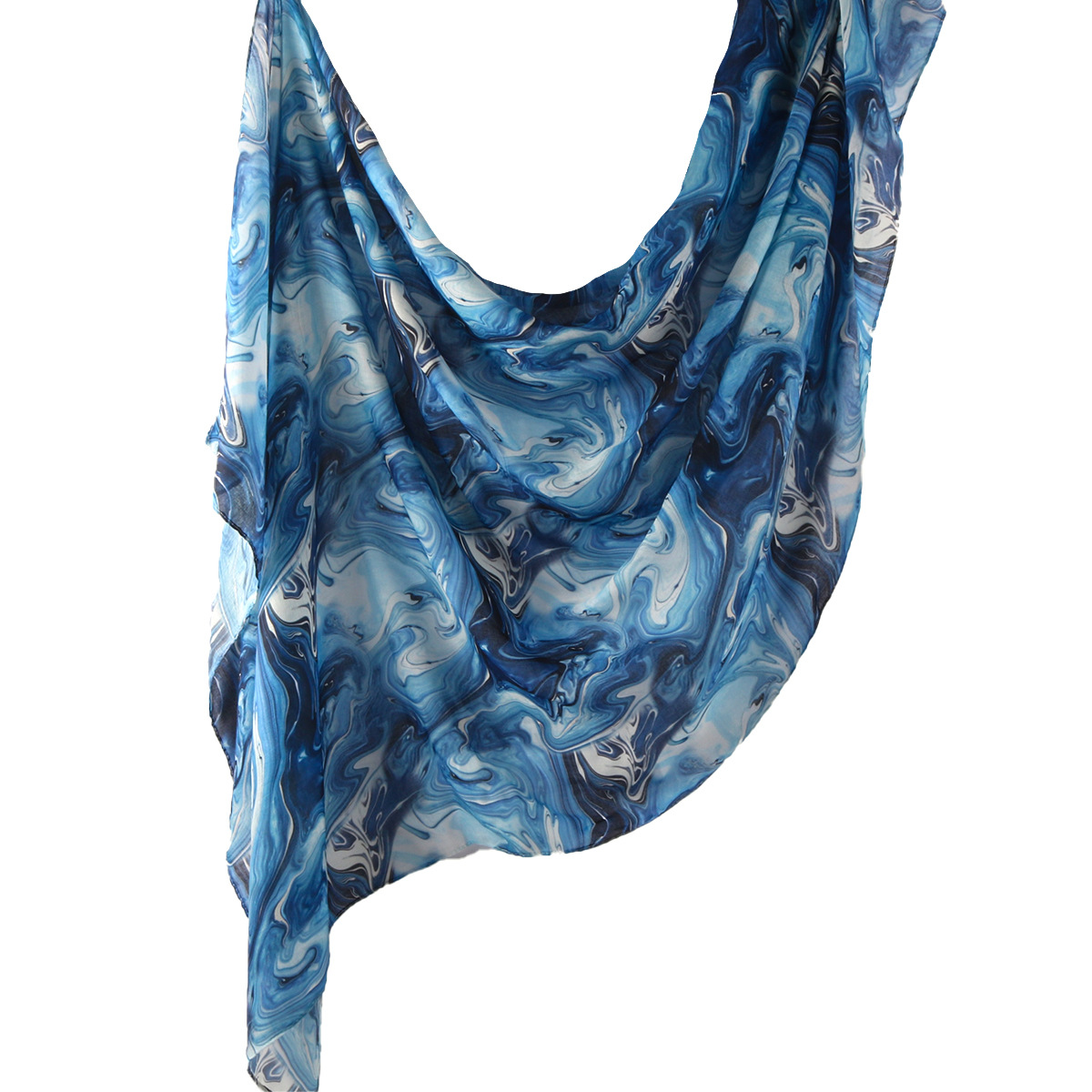 Picture of Best-Selling Watercolor Tie-Dye Cotton Scarf Arabian Satin Polyester Long Scarf Turkish Middle Eastern Scarf