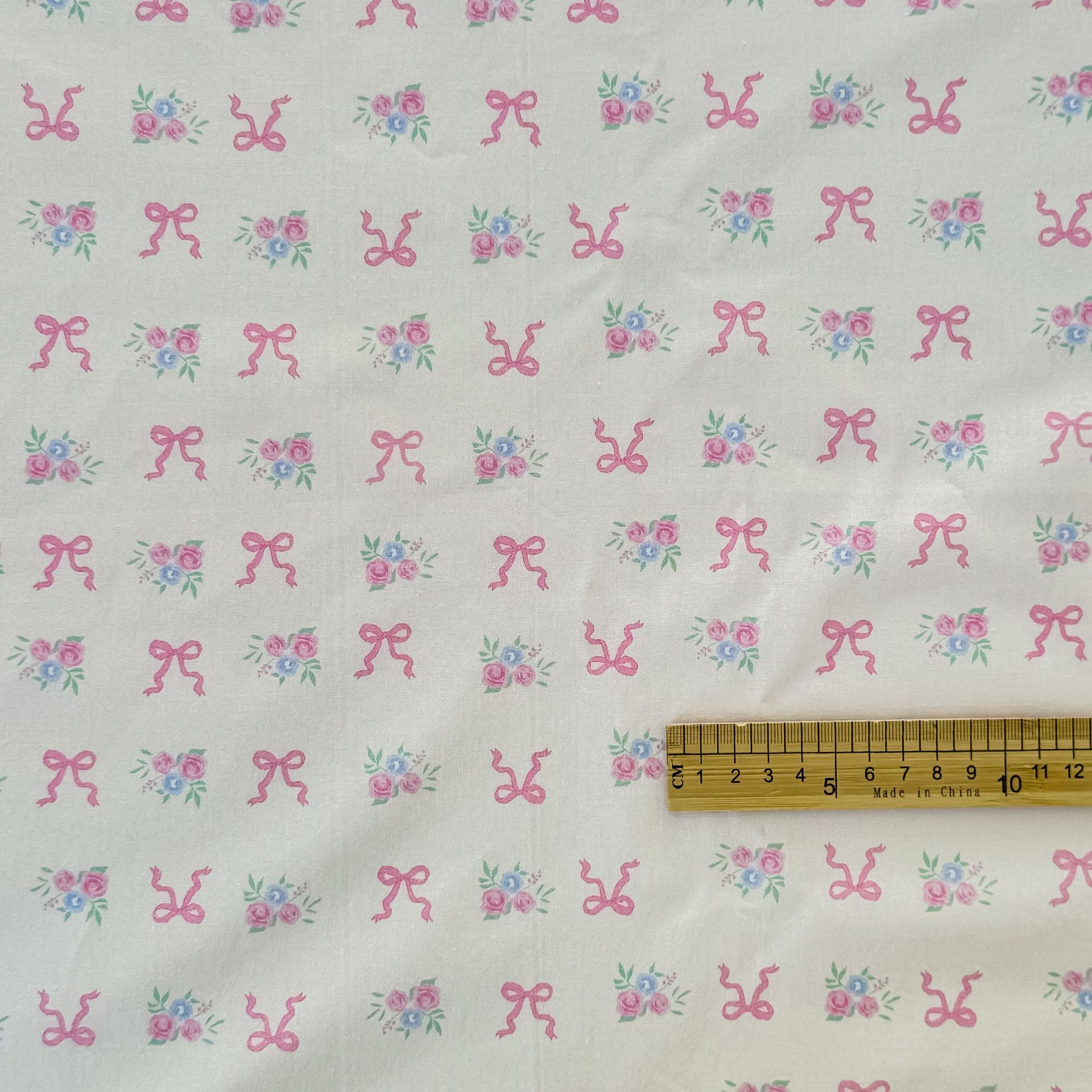 Picture of Cotton INS Wind Bow Floral Printed and Dyed Cloth Bags Children's Clothing dress Home Clothes Pajamas Clothing Fabric