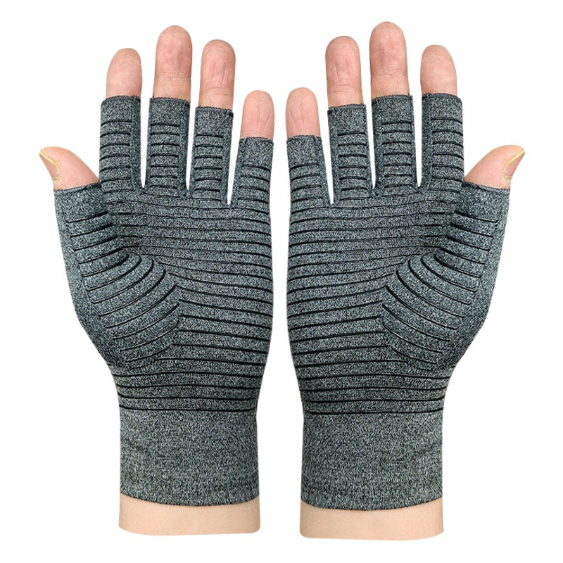 Carefully Selected Amazon Cross-Border Copper Ion Copper Fiber Compression Gloves for Pressure Training, Rehabilitation, and Half-Finger Cycling