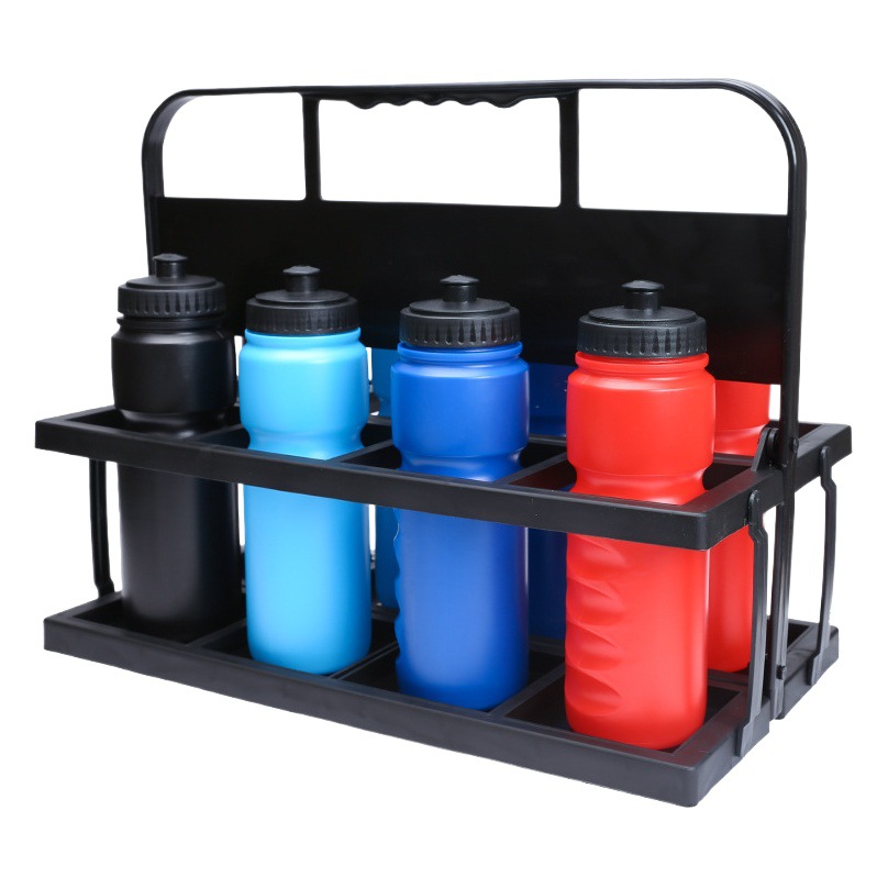 Portable Water Kettle Holder Foldable Sports Water Kettle Basket Athlete Water Cup Holder Eight-hole Football Training Supplies