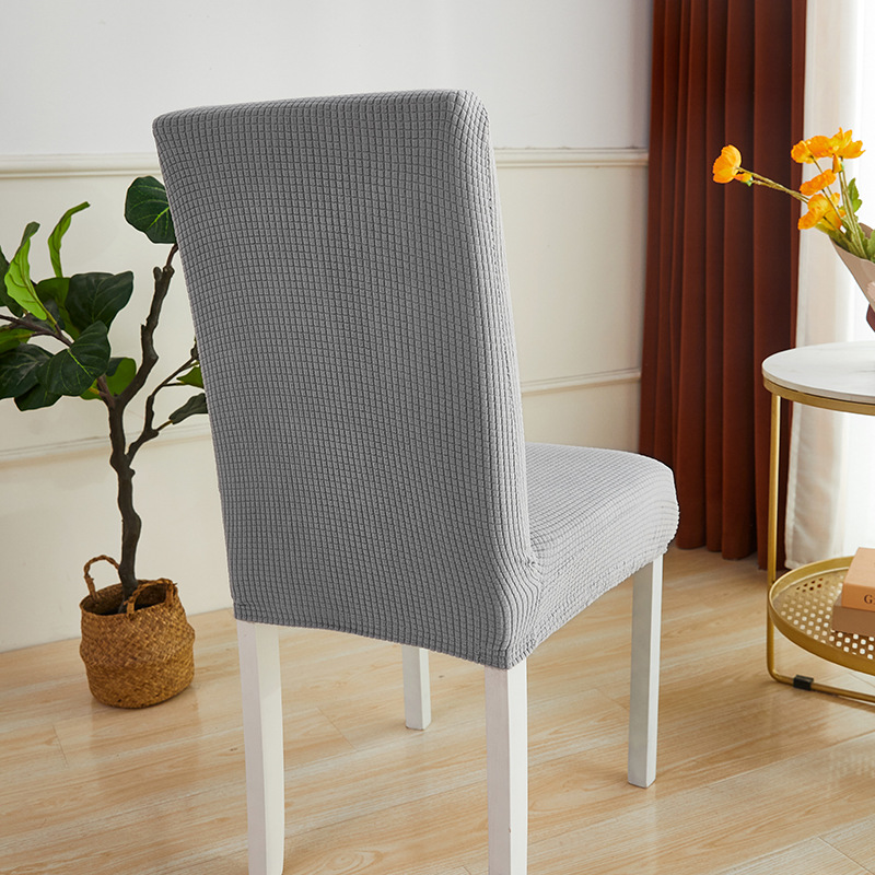 Picture of Plaid Polar Fleece Thickeneded One-Piece Elastic Hotel Restaurant Chair Cover Anti-Fouling Stool Cover Chair Cover