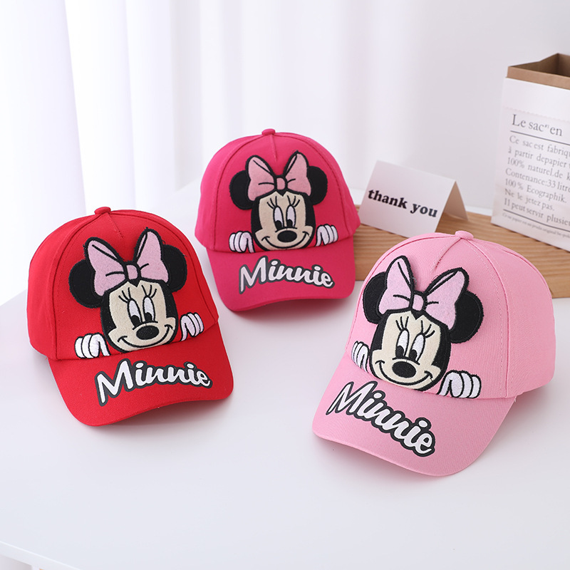 Children's hat wholesale European and American style cute girls cap spring and autumn new children's bow Minnie baseball cap
