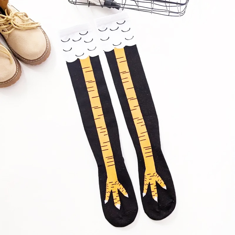 Spring and Autumn Chicken Foot Socks Funny Internet Popular Chicken Leg Socks Summer Thin Chicken Foot Socks Women's Fitness Sports Thin Leg Stockings
