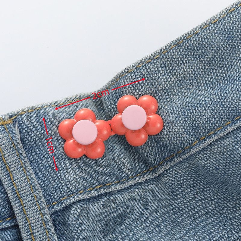 Picture of Chinese Knot Waist Buckle Pair Buckle Flat Bottom Removable Nail-free Seam-free Button Girl's Trouser Skirt Waist Size Change Artifact