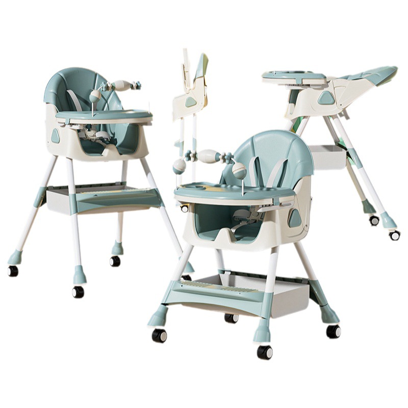 Cross-border Baby Dining Chair Adjustable Children's Table and Chair Rocking Dining Chair Double-layer Household Dining Recliner Children's Meal