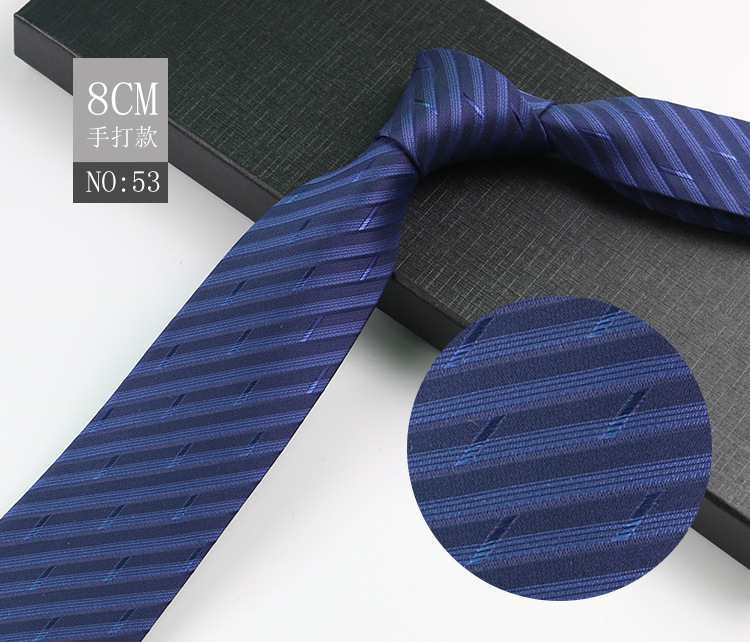 Picture of Men's Tie Business Shirt Stripesd Security Professional Formal Wear Wholesale Plus Logo Manufacturer 8cm Hand-Made