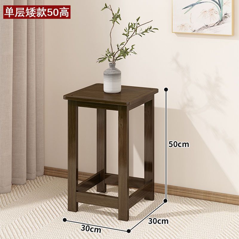 Picture of Chinese flower stand, balcony, flower stand, storage rack, succulent pothos flower pot shelf, flower stand, solid wood balcony, how many layers