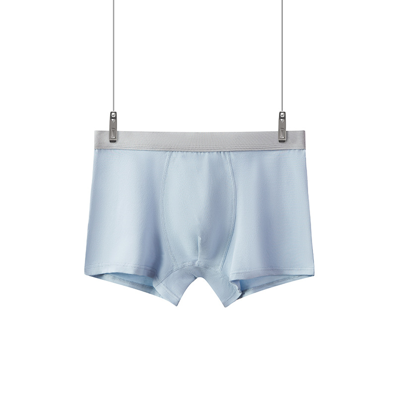 Picture of Teenagers underwear big boys underwear primary and middle school students flat angle fine shuttle cotton boys plain underwear wholesale