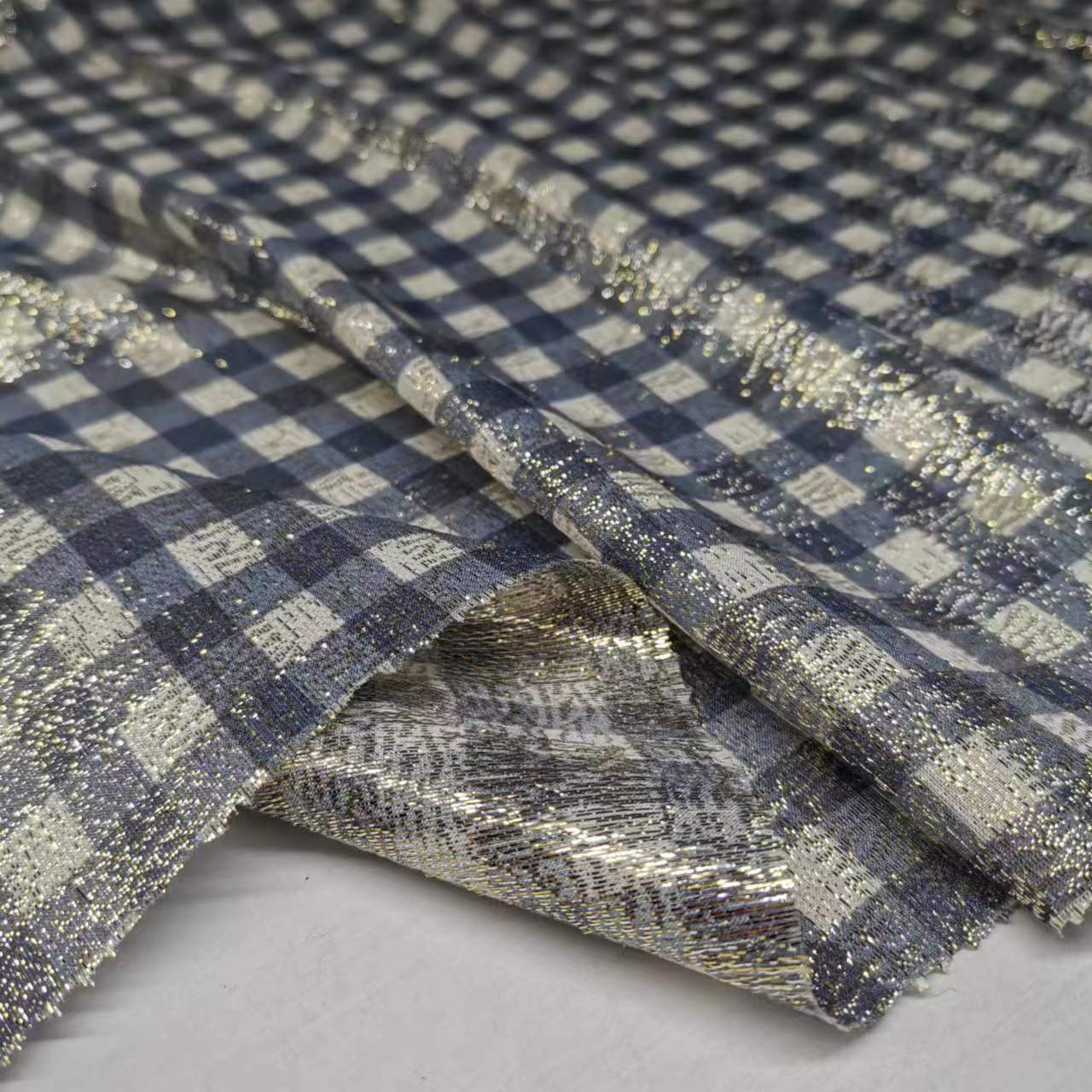 16 MMI woven gold silk jacquard fabric Bling upscale fashion dress overskirt fabric