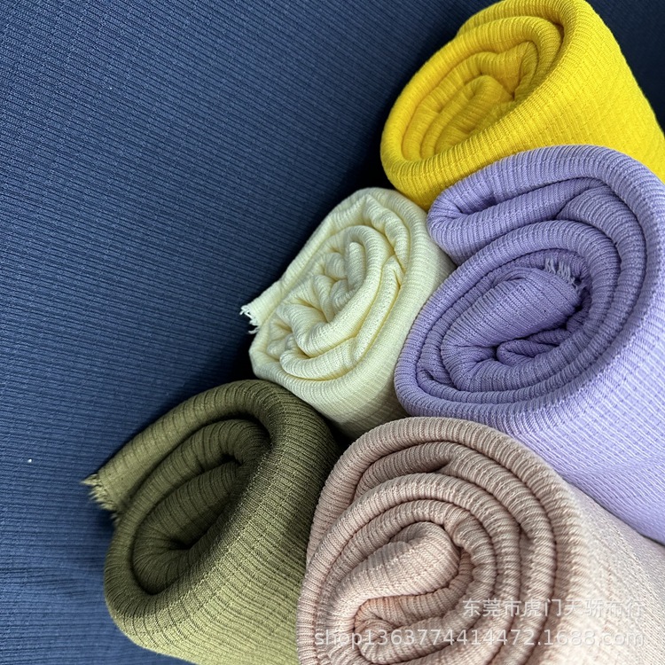 Spot supply of knitted TR bamboo waffle 200g TR bamboo rib waffle bottoming shirt cardigan material
