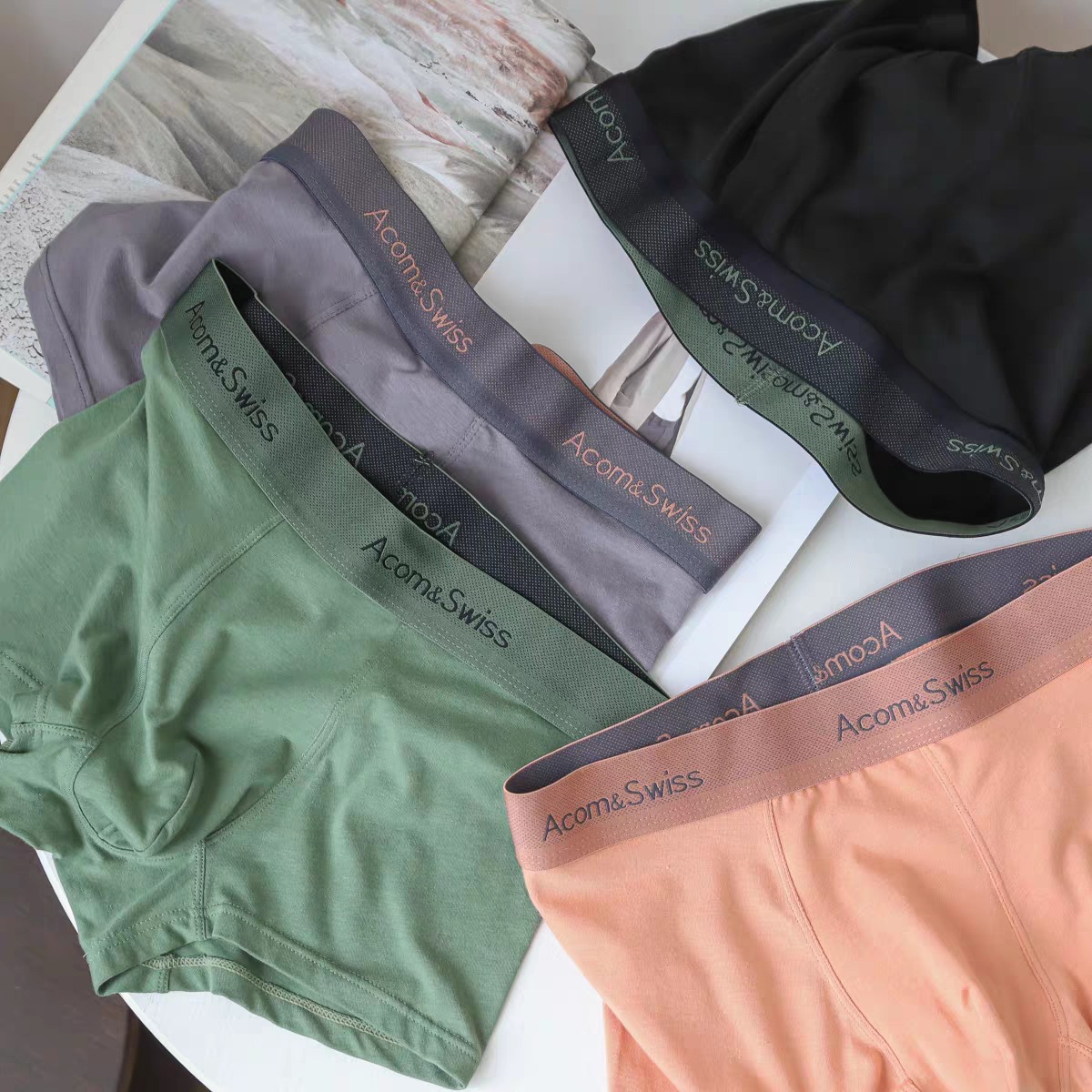 Picture of 260kg wearable cotton men's underwear men's cotton plus size graphene antibacterial crotch seamless boxer men's underwear