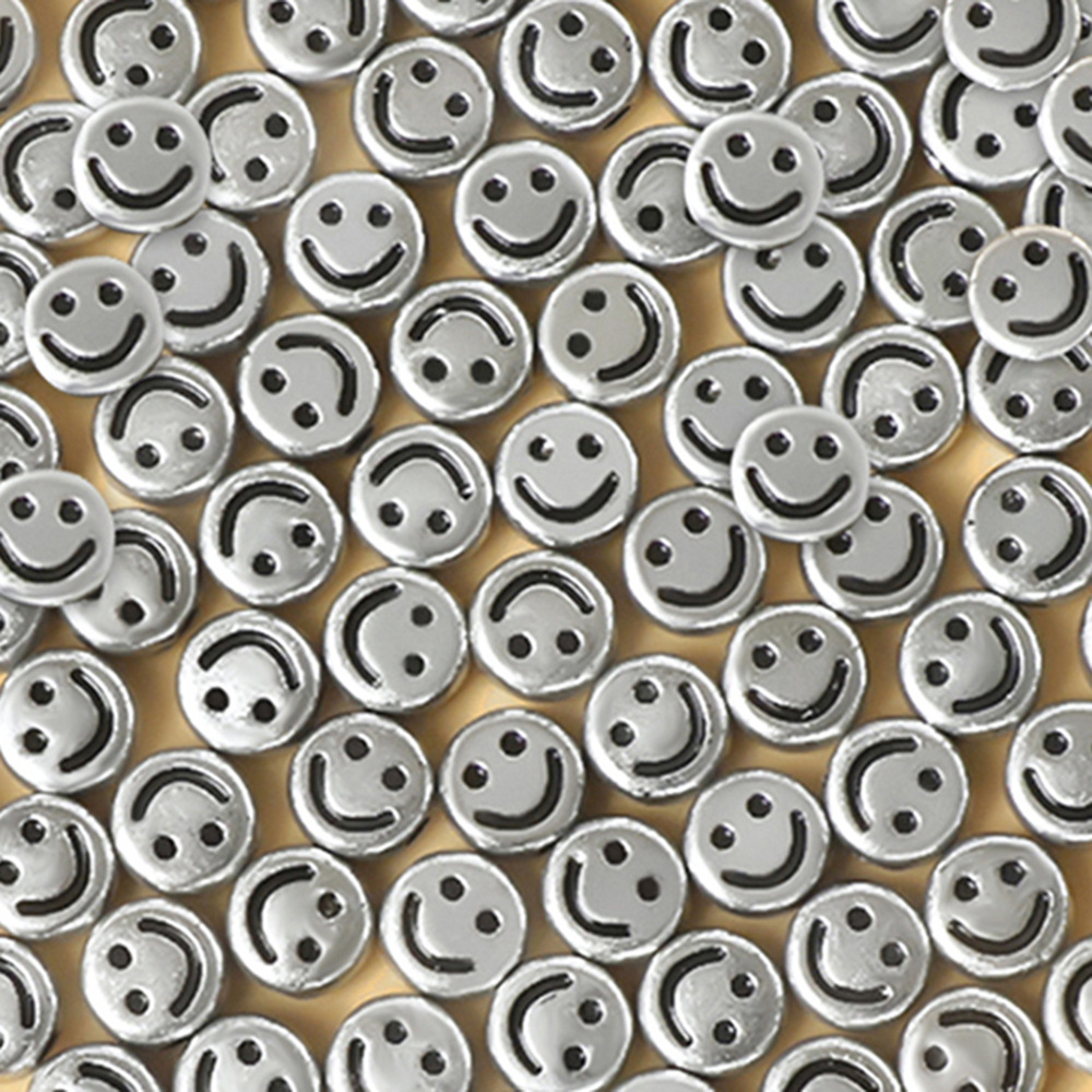 Picture of Accessories Acrylic 4*7 Smiley Beaded Beaded Handmade diy Material Bracelet Necklace Bracelet