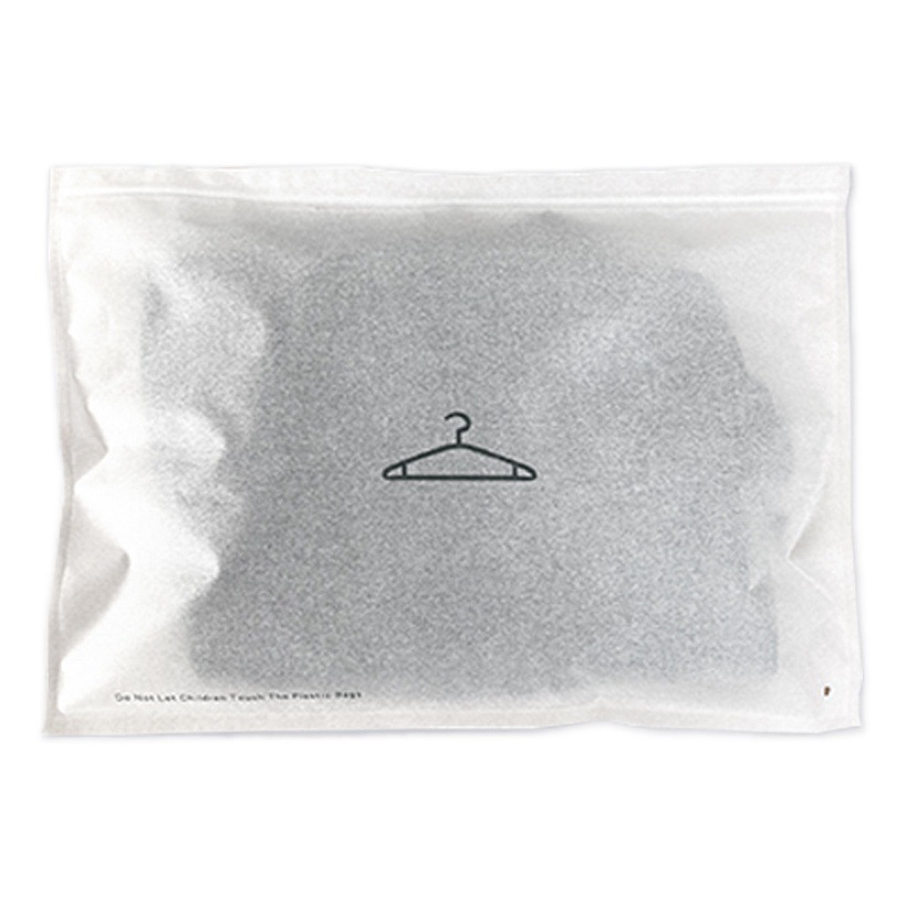 In-Stock Clothing Packaging Bags, High-Grade Breathable Extra-Large Frosted Paper Zipper Bags, Thickened Plastic Bags Wholesale