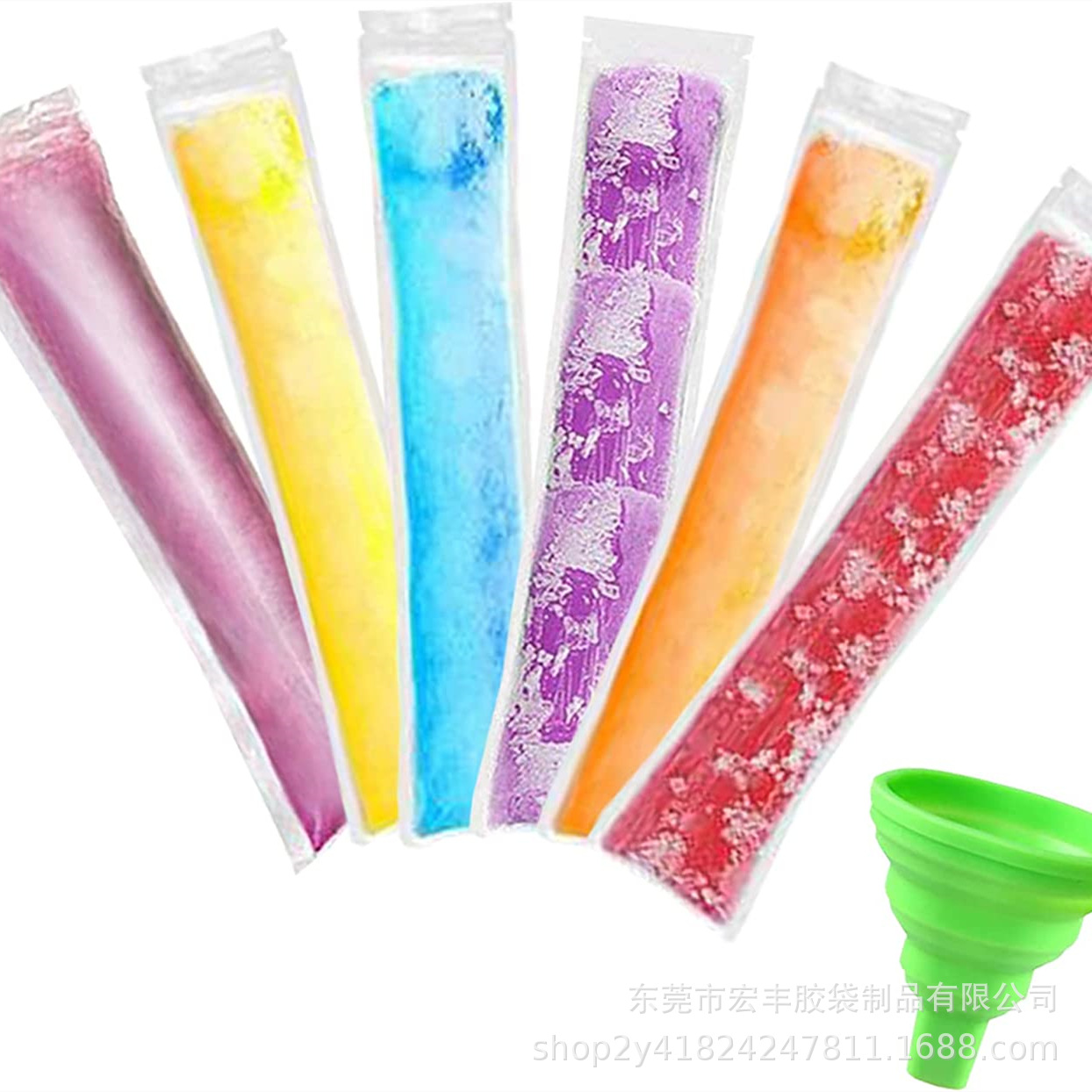 Picture of In Stock 100 Sets DIY Leak-Proof Popsicle Bags Amazon Household Use DIY Popsicle Packaging Bags Sealed