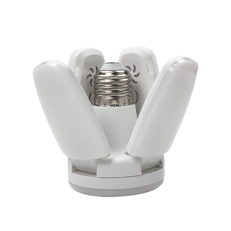 Four-leaf folding lamp new mini leaf lamp E27 screw super bright LED lighting bulb wholesale bulb burst
