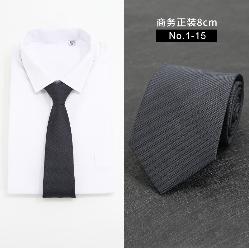 Picture of New Style Tie Men's Formal Business Casual Simple Style Solid Color Striped Arrow-Shaped Tie Manufacturer Ready Stock Wholesale