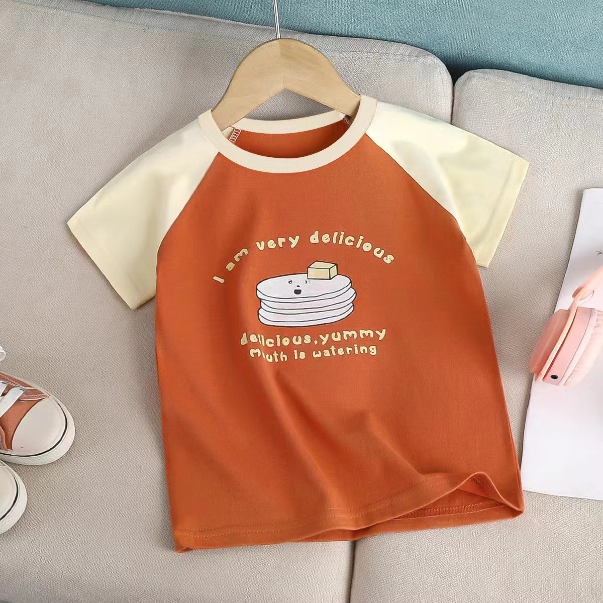 Picture of Children's Short-sleeved T-shirt Cotton New Children's Summer Baby Clothes Boys' Thin Girls' Top Summer Children's Clothing