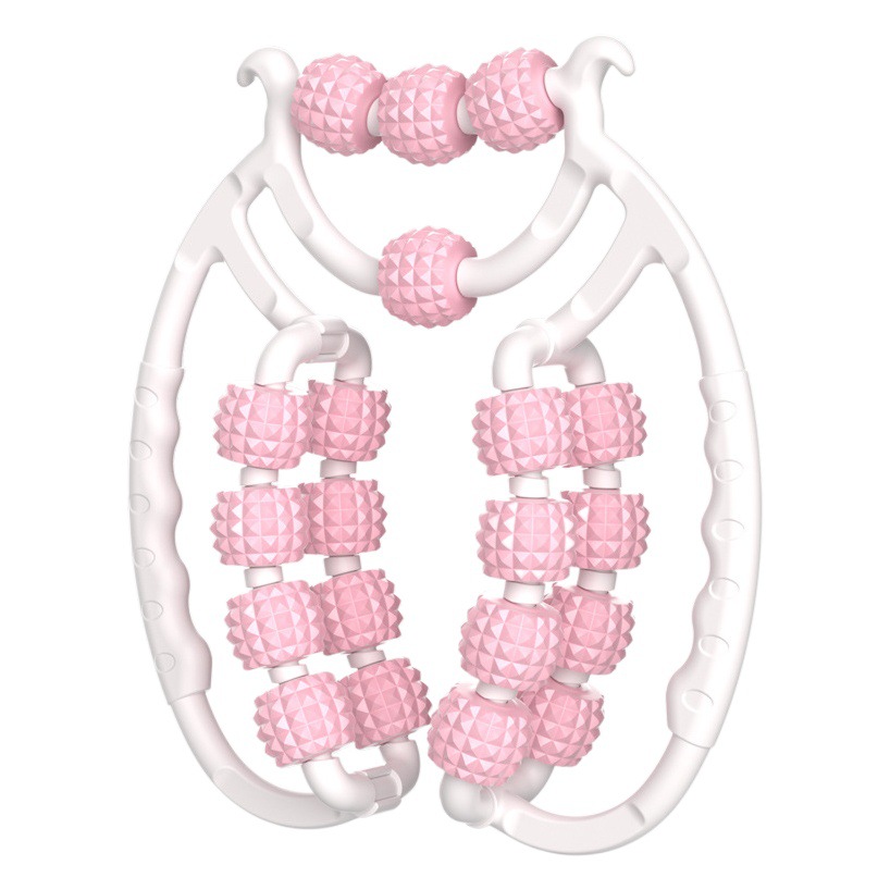 Twenty-Wheel Circular Leg Clamp Massager to Clear Meridians and Relax Leg Muscles Roller Fitness Yoga Aid