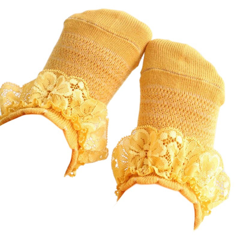 Picture of Children's Socks for Spring, Autumn, and Summer; Girls' Lace Socks, Princess Baby Loose Socks, Breathable Cotton Short Socks for Babies