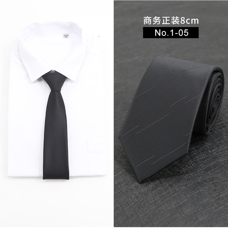 Picture of New Style Tie Men's Formal Business Casual Simple Style Solid Color Striped Arrow-Shaped Tie Manufacturer Ready Stock Wholesale