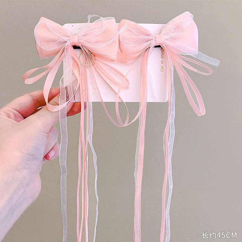 Picture of Children's Hairpin Headdress Little Girl Head Flower Cute Wig Braid Performance Bow Hairpin New Year's Eve Hair Accessories