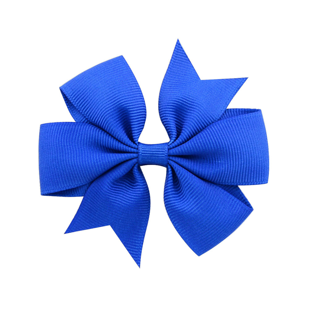 Picture of 53 Colors Amazon Hot Selling Six-Ear Pure Color Ribbed Fishtail Bow Hairpin Hair Accessories Kidsren's Headwear 564