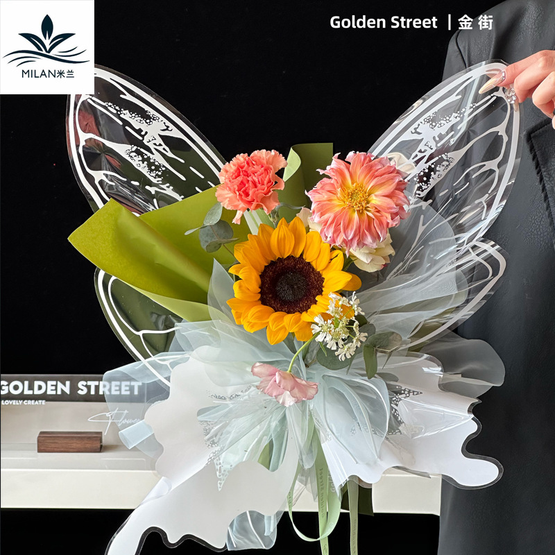 Crystal Butterfly Opp Shaped Paper Shaped Color Butterfly Flower Wrapping Paper Flower Wrapping Paper Handmade DIY Floral Paper