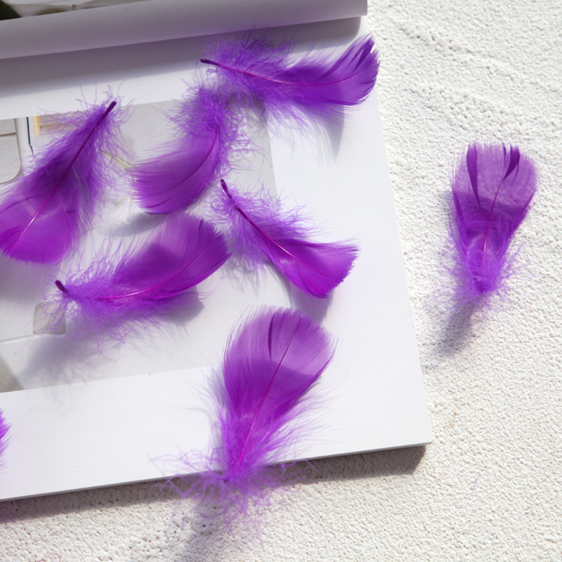 Picture of Manufacturer Wholesale Macaron Colorfulful Small Feather 5-8cm Goose Feather Small Floating Wave Ball Balloon Filling Decorative Material