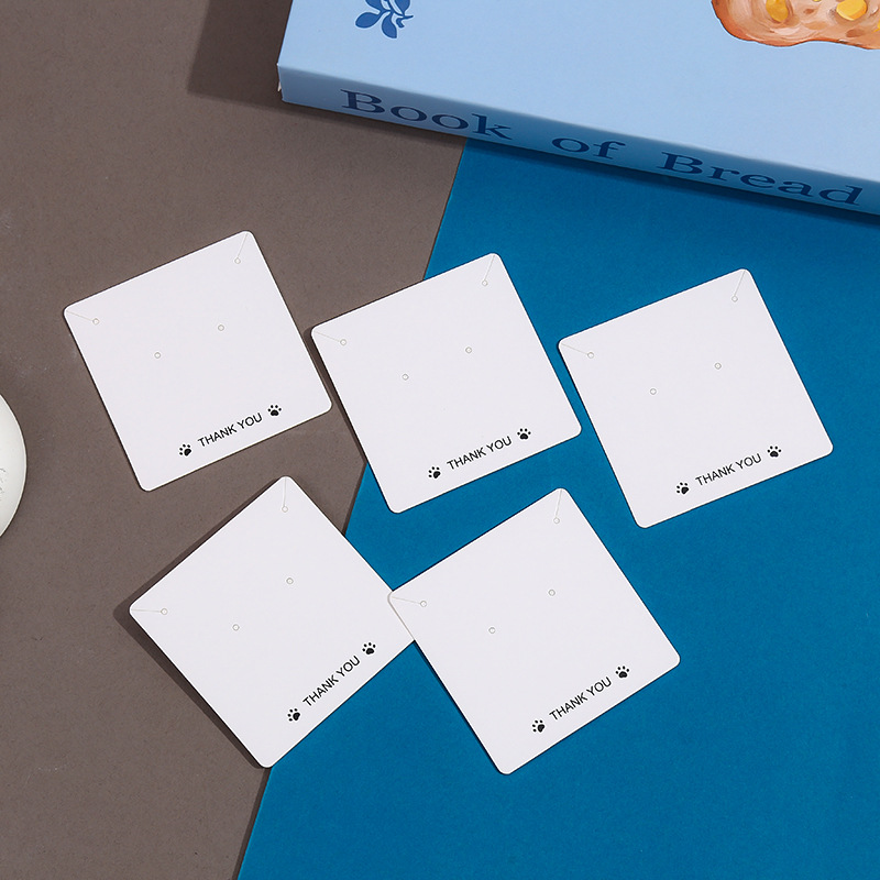 Necklace cardboard advanced jewelry packaging display card 350 grams of white cardboard earrings earrings packaging card wholesale