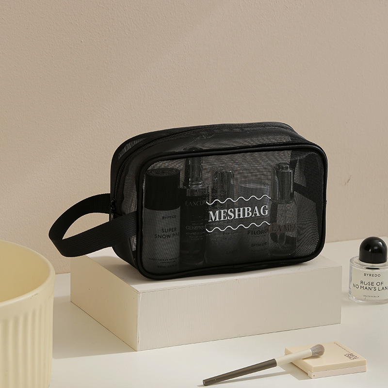 Picture of Mesh Wash Storage Bag Anti-splashing Travel Storage Cosmetic Bag Breathable High Color Value Cosmetic Storage Bag Wholesale