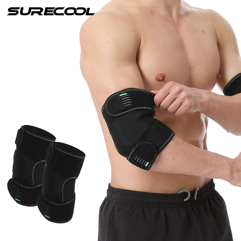 Sports Strap Elbow Protector Tennis Volleyball Basketball Elbow Joint Anti-Sprain Protective Cover Adjustable Breathable Fixed Elbow Protector