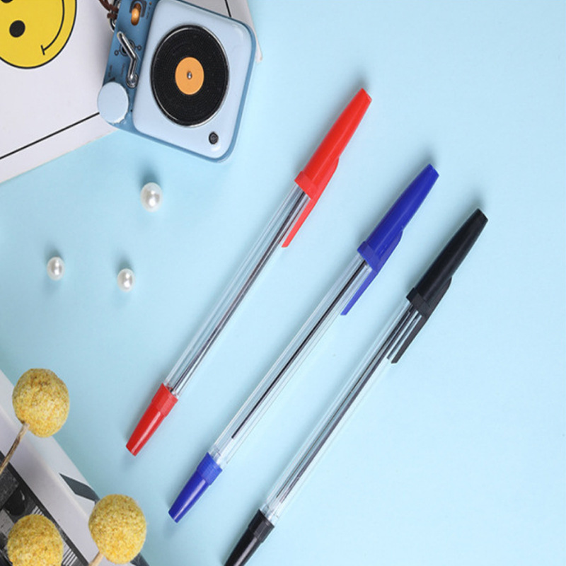 Bullet 1.0 red blue black ballpoint pen does not leak ink oil pen ballpoint pen high color value plastic office wholesale