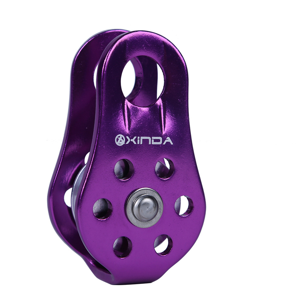 Picture of Xinda Fixed Mountaineering Single Pulley Transport Hoisting Pulley Outdoor Transverse Pulley Aluminum Alloy Orbiter