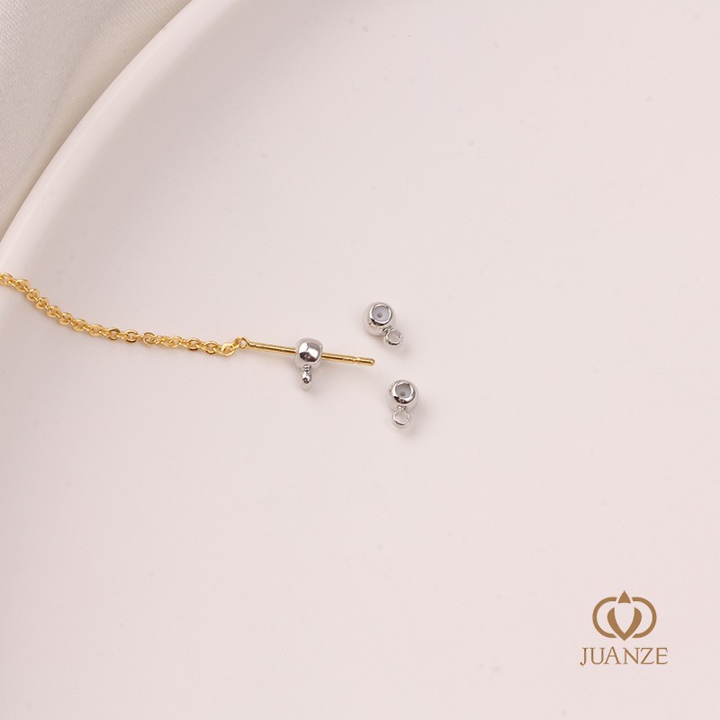 Picture of Bag gold color belt hanging without hanging silicone plug positioning adjustment round bead spacer handmade DIY hand necklace material accessories