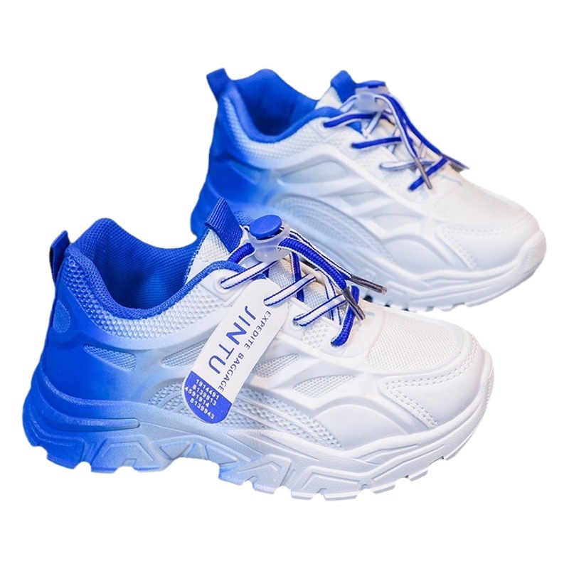 Girls' shoes Spring and Autumn 2023 new solid soft bottom leather breathable single-layer shoes girls' all-match non-slip Children's Board Shoes