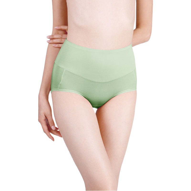 Fresh inside 60 modal underwear ladies high waist hip belly 100% mulberry silk antibacterial high elastic women's briefs