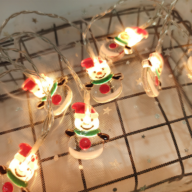Picture of Christmas Tree Light String Led Star Decoration Atmosphere Light with Dark Green Copper Wire Outdoor Waterproof Christmas Decoration Lights
