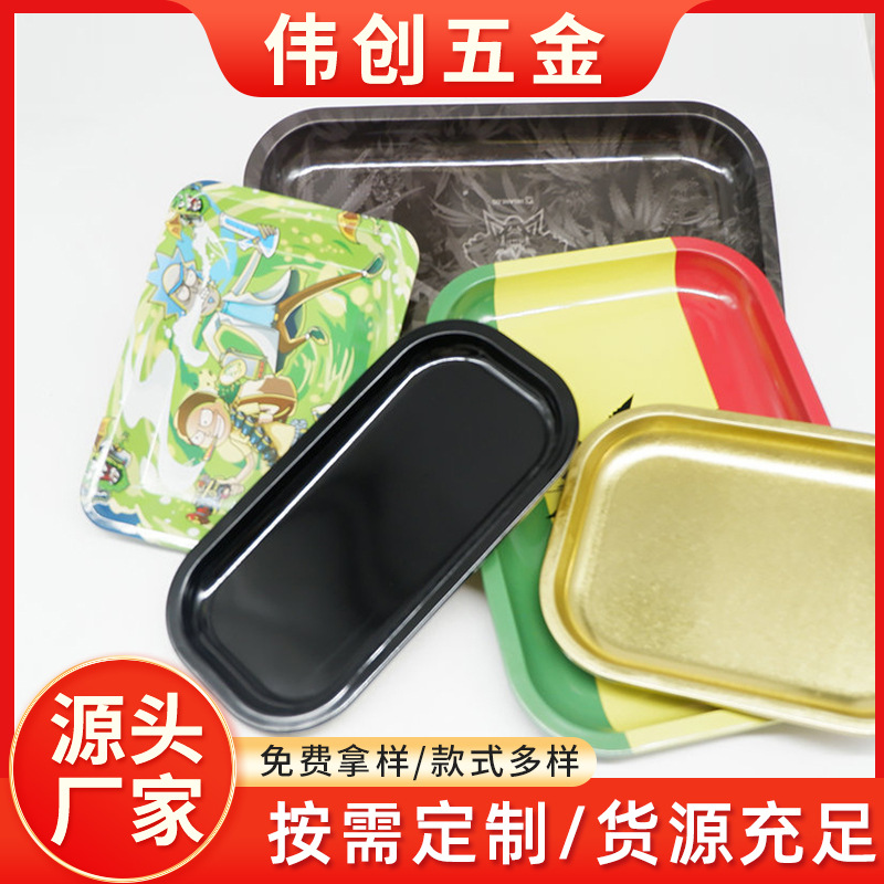 Commercial Rectangular Tinplate Tray Metal Restaurant Catering Iron Plate Catering Smoke Tray Bar Tray Hotel Tray