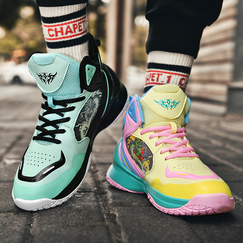 2023 new trend men's shoes fashion personality high basketball shoes youth training shoes lovers sneaker