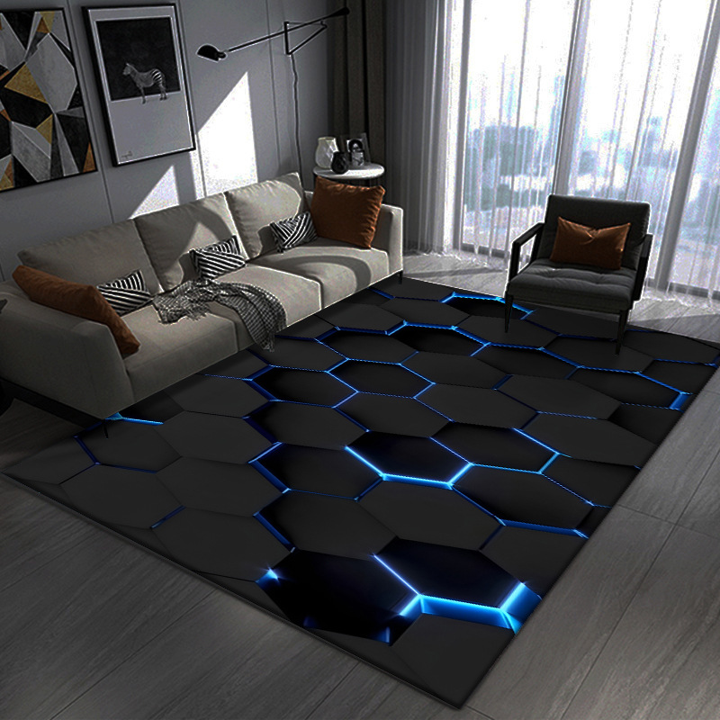 Abstract Geometric Vision 3D Carpet Home Living Room Carpet E-sports Room Decorative Carpet Bedroom Bedside Carpet Wholesale