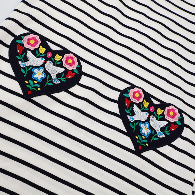 Picture of Children's dress summer new European and American children's clothing strip meimei love girls dress knitted children's skirt distribution generation